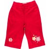 Kojenecké kalhoty a kraťasy Dívčí kalhoty červené s květinami