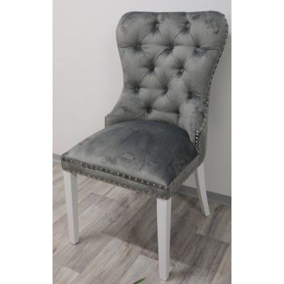 Chojmex Madame šedý samet / bílé nohy – Sleviste.cz