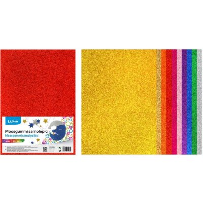 Moosgummi Luma Glitr A4, samolepící, mix 10ks – Hledejceny.cz