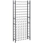 vidaXL Stojan na víno pro 96 lahví Black Iron – Zboží Dáma