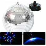BeamZ Zrcadlová koule 30cm Set s motorkem s LED osvětlením – Hledejceny.cz