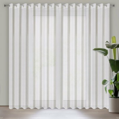 EUROFIRANY ZÁCLONA NA KROUŽCÍCH SIBEL 300 CM X 250 CM CM BÍLÁ – Hledejceny.cz