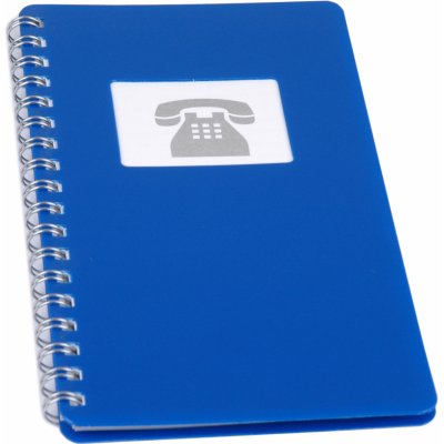 BOBO Kroužkový telefonní zápisník 100x160mm BV modrý