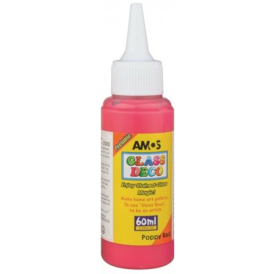 Amos Barvy na sklo 60 ml červená – Zboží Dáma