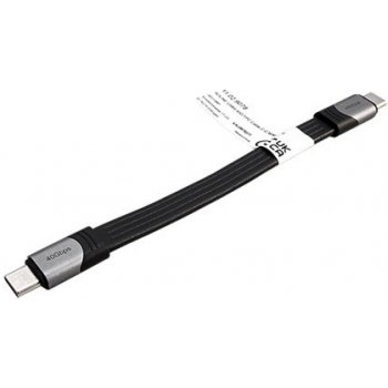 Roline 11.02.9078 USB4 40Gbps USB C(M) - USB C(M), plochý, PD 100W, 15cm, černý