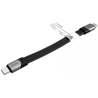 Roline 11.02.9078 USB4 40Gbps USB C(M) - USB C(M), plochý, PD 100W, 15cm, černý – Zboží Mobilmania