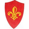 Příslušenství pro dětské zbraně Fauna dřevěný štít červený Anjou
