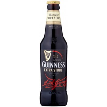 Guinness Extra Stout 10° 5% 0,33 l (sklo)