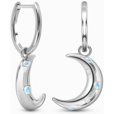 Royal Exklusive Royal Fashion stříbrné rhodiované Měsíc s drahokamy Moonstony a drahokamy topazy DR23083E-SILVER-MOONSTONE-TOPAZ