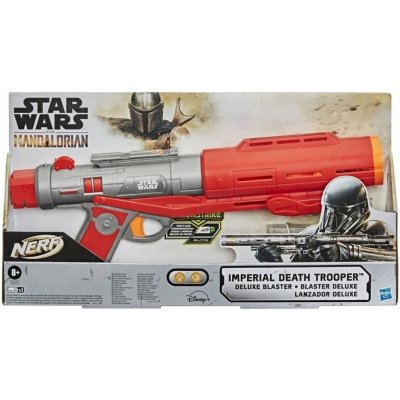Nerf Star Wars Imperial Death Trooper Deluxe šipka Blaster, Mandalorian, zvuky Blaster, světelné efekty, 3 ve tmě svítící šipky pro ledviny – Zbozi.Blesk.cz