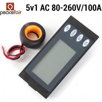 Peacefair PZEM-006 AC 80-260V/100A 5v1 LCD