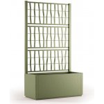 STEFANPLAST Truhlík vyvýšený záhon s mřížkou ETHICA 80x36x142cm olivově zelená – Hledejceny.cz