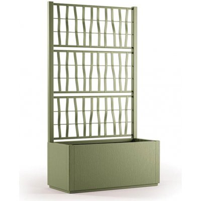 STEFANPLAST Truhlík vyvýšený záhon s mřížkou ETHICA 80x36x142cm olivově zelená – Hledejceny.cz