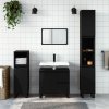 Koupelnový nábytek Nábytek XL Koupelnová skříňka černá 65 x 33 x 60 cm kompozitní dřevo