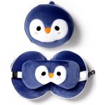 Relaxeazzz cestovní polštář & maska na oči Tučňák – Zboží Mobilmania