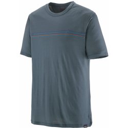 Patagonia men's Capilene Cool merino Graphic shirt Fitz Roy Fader Utility Blue