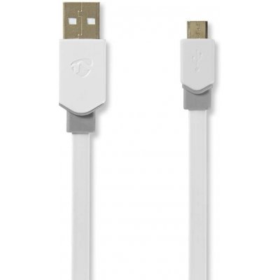 Nedis CCBW60500WT10 USB 2.0, A Zástrčka - Micro B Zástrčka, 1m, bílý – Zboží Mobilmania