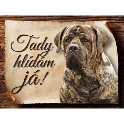 Sport hobby Cedulka Boerboel Tady hlídám já! 20 x 15 cm – Hledejceny.cz