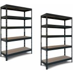 AR Shelving Regál Rivet 180 x 120 x 50 cm 5 polic 2 ks – HobbyKompas.cz