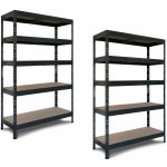 AR Shelving Regál Rivet 180 x 120 x 50 cm 5 polic 2 ks – Zboží Mobilmania