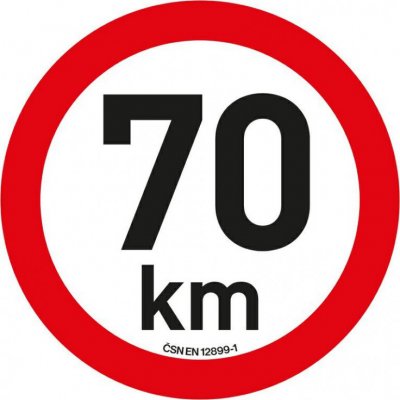 Samolepka omezení rychlosti 70km/h (20 cm) – Zboží Mobilmania
