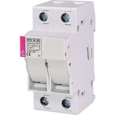 Odpínač válcových pojistek CH10x38 gPV ETI EFH 10 DC 2P 1000VDC 25A 002540203 – HobbyKompas.cz