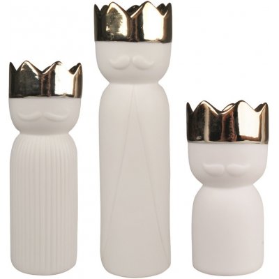 Vánoční svícny Tři králové z porcelánu 6 x 21 cm (sada) – Hledejceny.cz