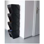 Ecosorter na tříděný odpad sestava 4 x 25l antracit – Zbozi.Blesk.cz