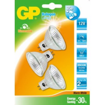 Gpbattery 1x3 GP Lighting reflector Halog. 35W 12V GU5.3 MR16 ESL 1500 cd