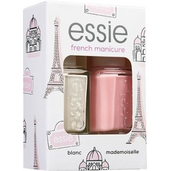 Essie French Manicure odstín Blanc lak na nehty 13,5 ml + lak na nehty 13,5 ml Mademoiselle dárková sada