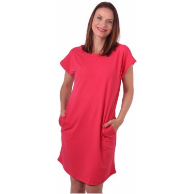 Dámské šaty s kapsami Zoe lososově růžové – Zboží Mobilmania