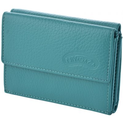 Nivasaža Kožená peněženka N38-MRC-LBL modrozelená