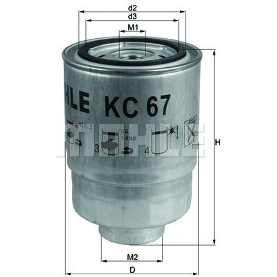 KC 67 KNECHT Palivový filtr – Zboží Mobilmania