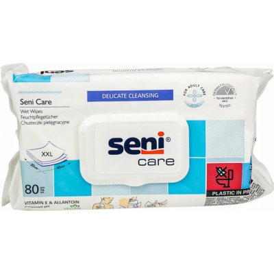 Seni Care Vlhčené ubrousky vit.E&Allantoin 80 ks – Sleviste.cz