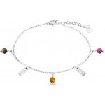 biju Řetízek na nohu s barevnými korálky 2002517-4 – Zboží Dáma