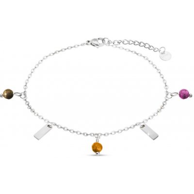 biju Řetízek na nohu s barevnými korálky 2002517-4 – Zboží Dáma