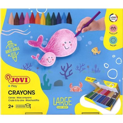 Voskovky Plasticolor JOVI 12 barev šestihranné 300 ks – Zboží Dáma