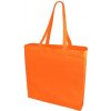 Nákupní taška a košík Bavlněná nákupní taška zpevněné dno oranžová