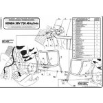 KAPPA padací rám HONDA XRV 750 AFRICA TWIN (TN362) černá | Zboží Auto