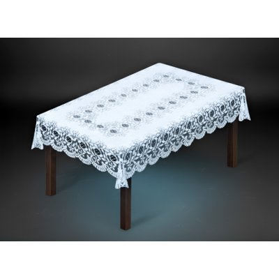 MyBestHome Žakárový ubrus Bohdana bílá 150x100cm – Hledejceny.cz
