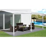 Lanit Plast hliníková pergola WALL 43 bílá + čirý PC – Sleviste.cz