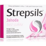 STREPSILS JAHODA BEZ CUKRU ORM 0,6MG/1,2MG PAS 24 – Zboží Mobilmania