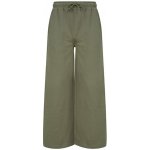 Wide Leg Dámské tepláky Olivově zelená – Sleviste.cz