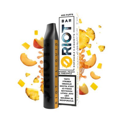 Riot Bar Mango Peach Pineapple 20 mg 600 potáhnutí 1 ks – Zbozi.Blesk.cz