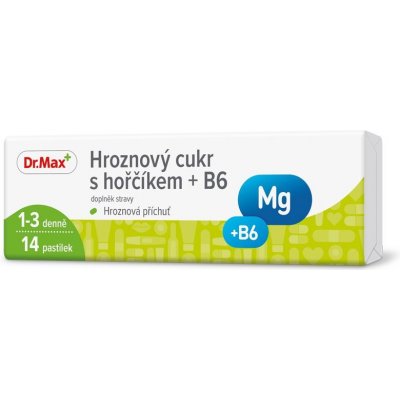 Dr.Max Hroznový cukr s hořčíkem a B6 14 pastilek – Zbozi.Blesk.cz