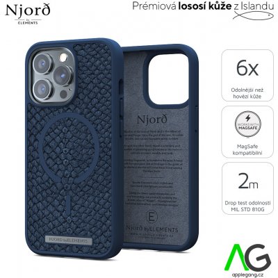 Pouzdro NJORD Vatn MagSafe case iPhone 13 Pro modré – Zboží Mobilmania