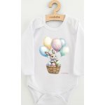 Dětské body s potiskem New Baby Králíček s balónky – Hledejceny.cz