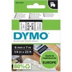 Dymo 6 mm, černý tisk/bílý podklad, 43613 – Zboží Dáma