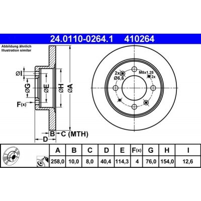 Brzdový kotouč ATE 24.0110-0264.1