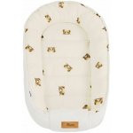 Flumi hnízdečko pro miminko, oboustranné, bavlna a velvet, světlé krémové + medvídci – Hledejceny.cz